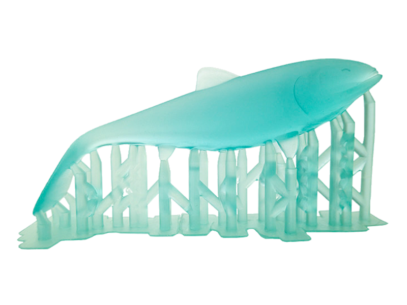 Un modelo flexible impreso en 3D con la resina Premium Flex